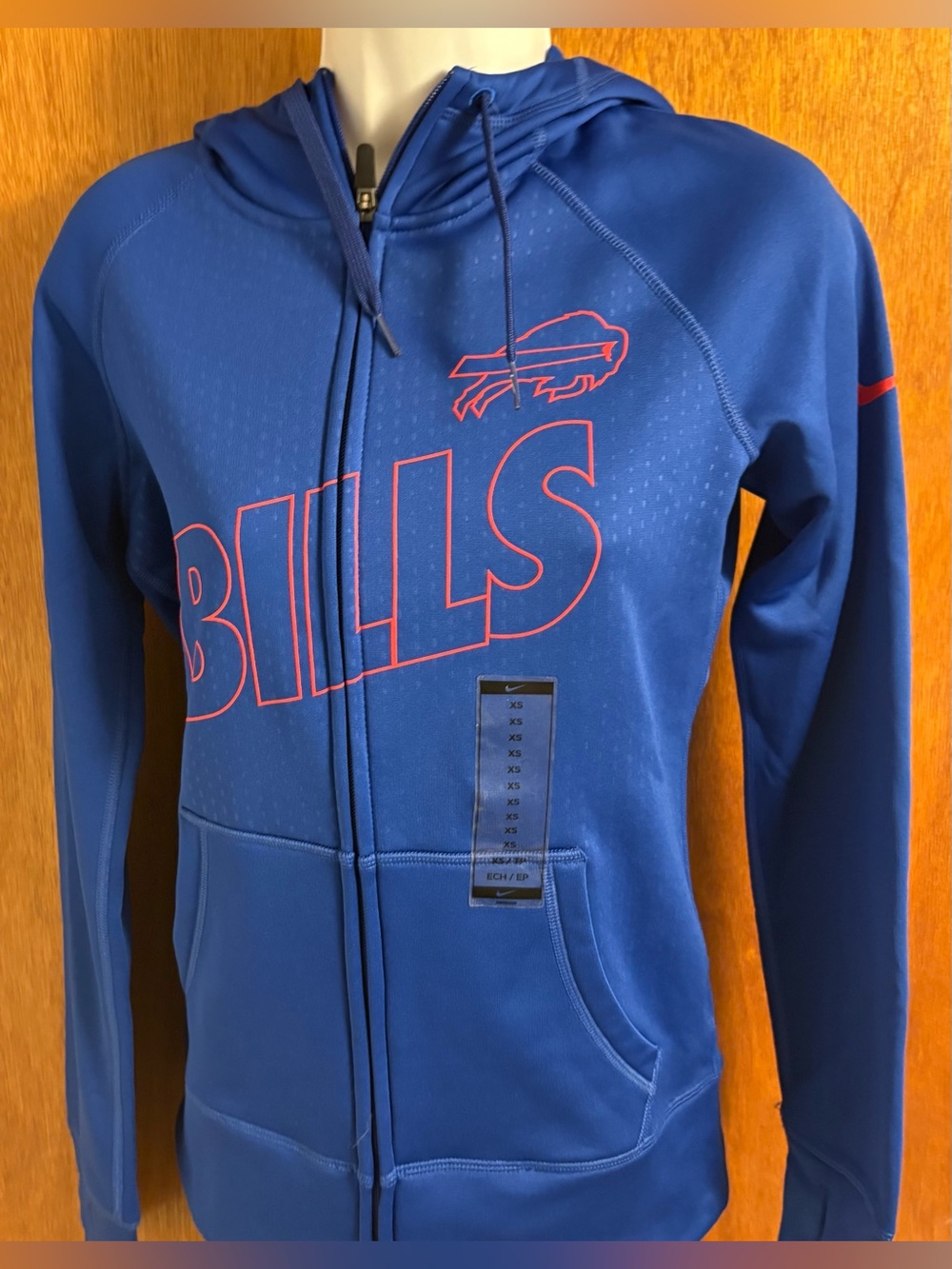 $85 Women Nike Buffalo Bills Stadium Game Day Therma Fit Full Zip Hoodie Sz. XS